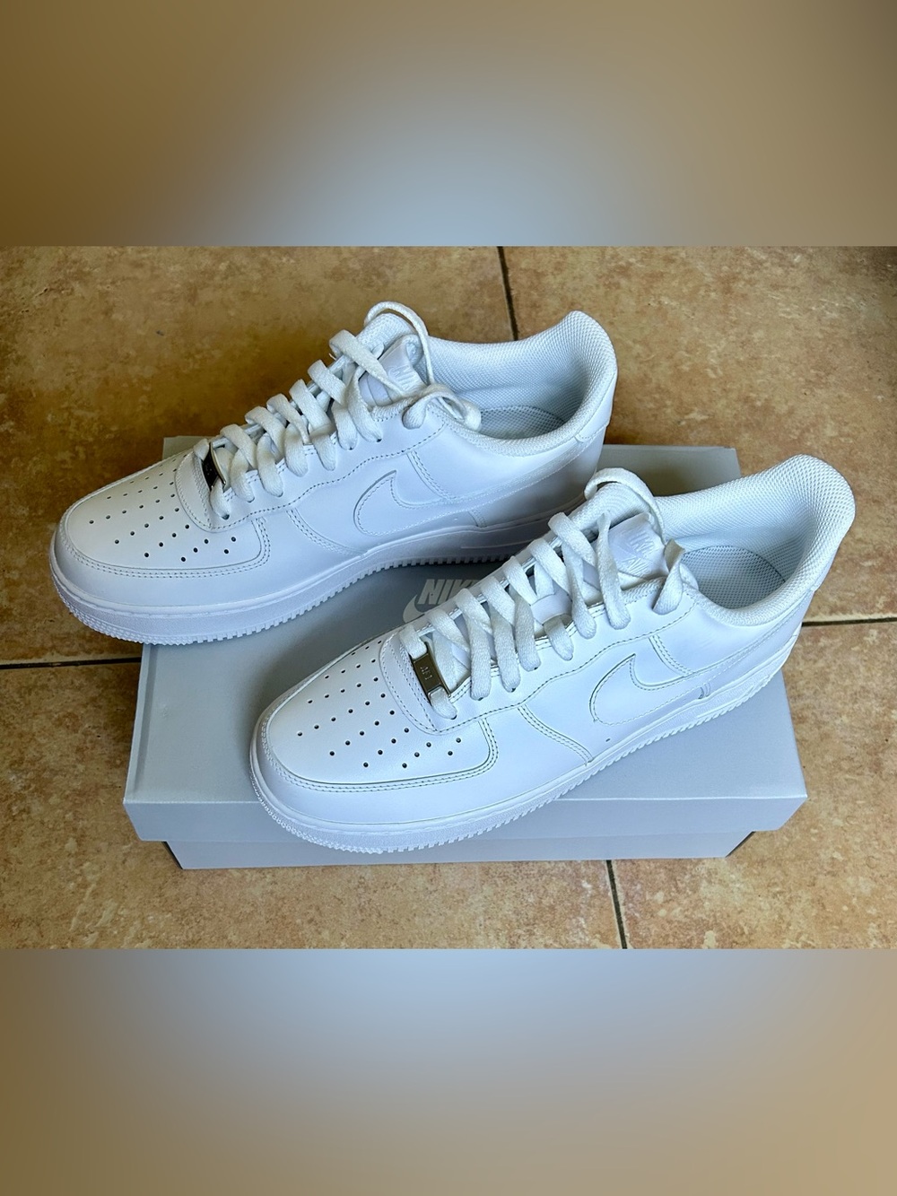 Mens Nike Air Force 1 “triple white “
